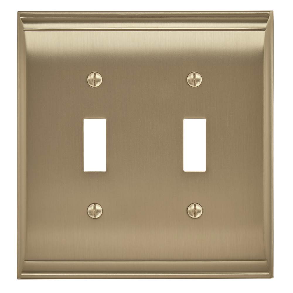Amerock Candler 2 Toggle Golden Champagne Wall Plate