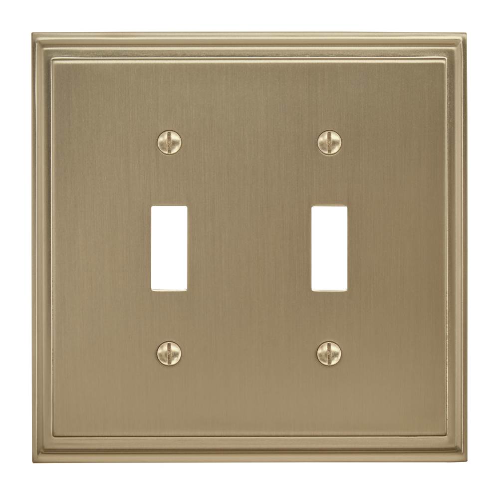 Amerock Mulholland 2 Toggle Golden Champagne Wall Plate
