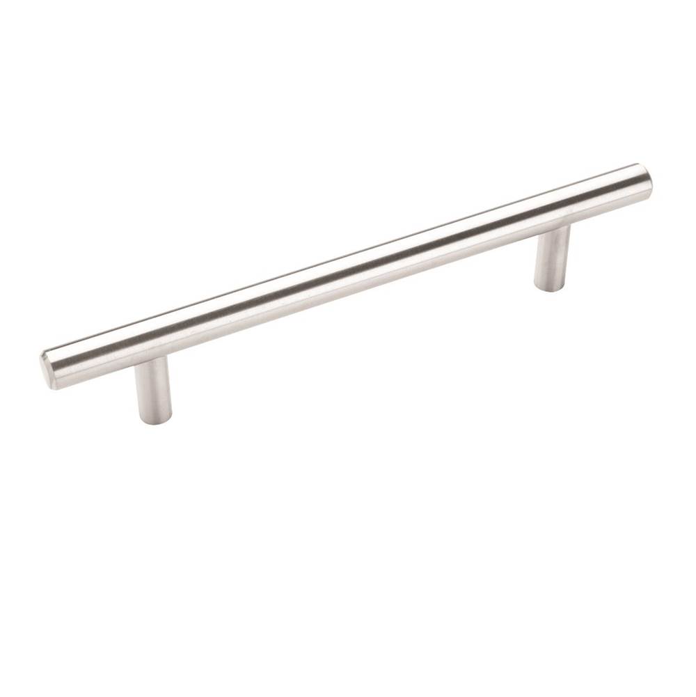 Amerock Bar Pulls 5-1/16 in (128 mm) Center-to-Center Sterling Nickel Cabinet Pull