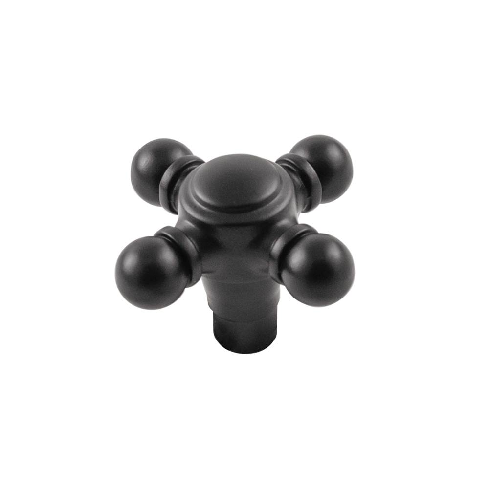 Belwith Keeler Fuller Collection Knob 1-11/16 Inch x 1-11/16 Inch Matte Black Finish