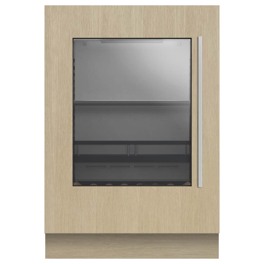 Fisher & Paykel 24'' Undercounter Beverage Refrigerator, 4.6 cu. ft., Panel Ready Glass Door, Left Hinge (Reversible Door)
