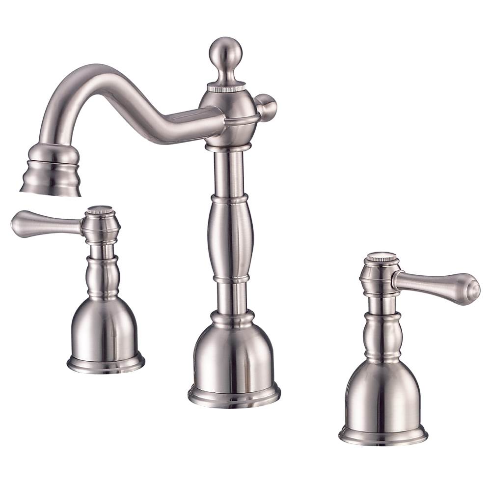Gerber Plumbing Opulence 2H Widespread Lavatory Faucet w/ Metal Touch Down Drain 1.2gpm Brushed Nickel