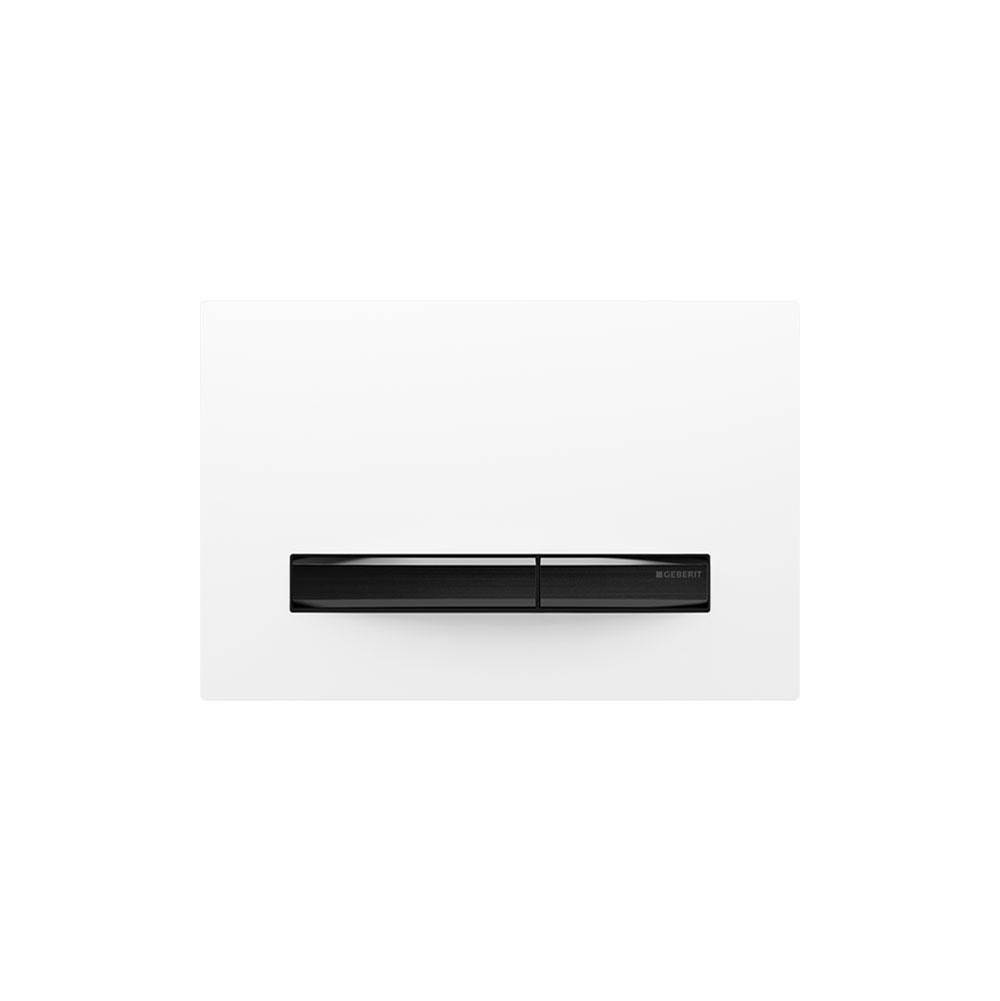 Geberit Geberit actuator plate Sigma50 for dual flush, metal colour black chrome: black chrome, white