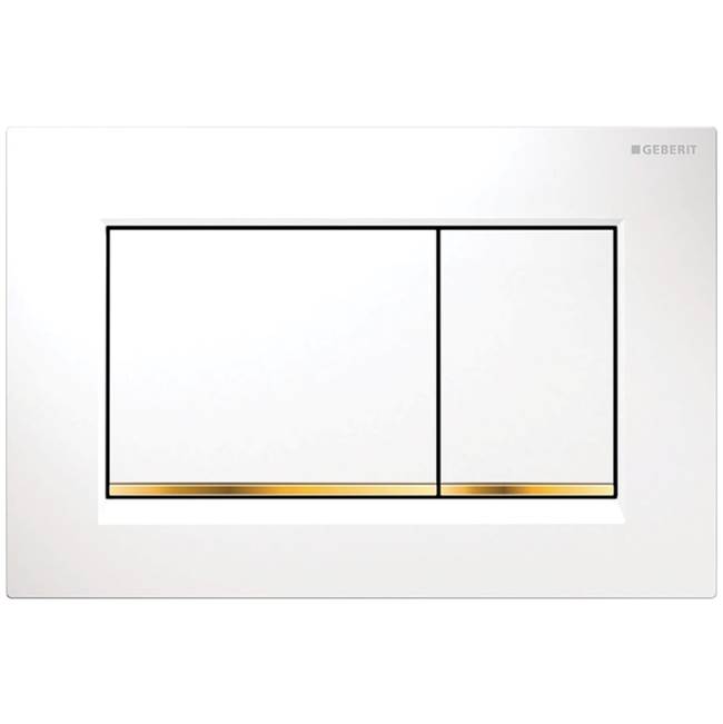 Geberit Geberit actuator plate Sigma30 for dual flush: white / gold-plated / white