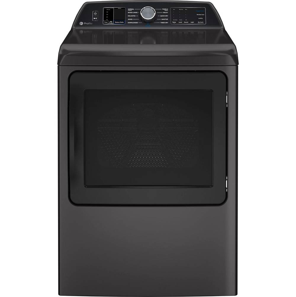 GE Profile Series 7.4 Cu. Ft. Capacity Smart Aluminized Alloy Drum Electric Dryer With Sanitize Cycle And Sensor Dry