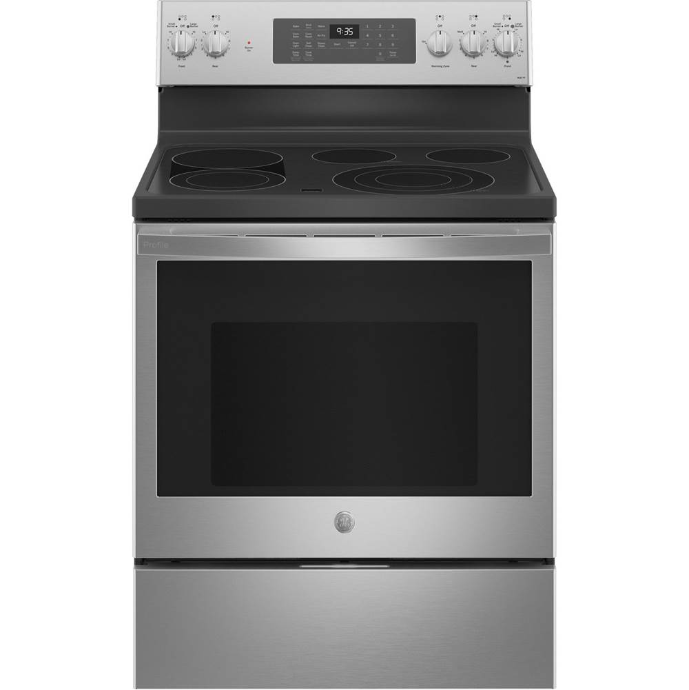 GE Profile Series 30'' Smart Free-Standing Electric Convection Fingerprint Resistant Range With No Preheat Air Fry