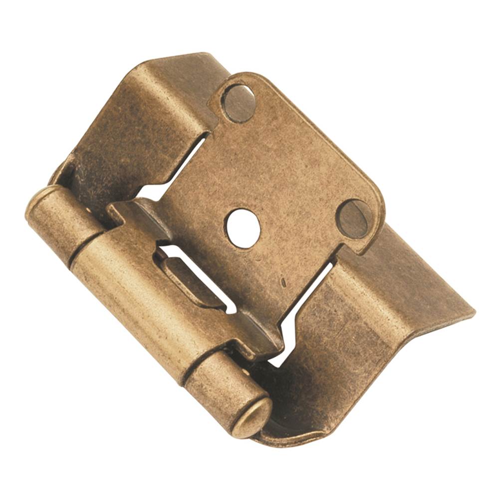 Hickory Hardware Hinge Semi-Concealed 1/2 Inch Overlay Face Frame Full Wrap Self-Close (2 Pack)
