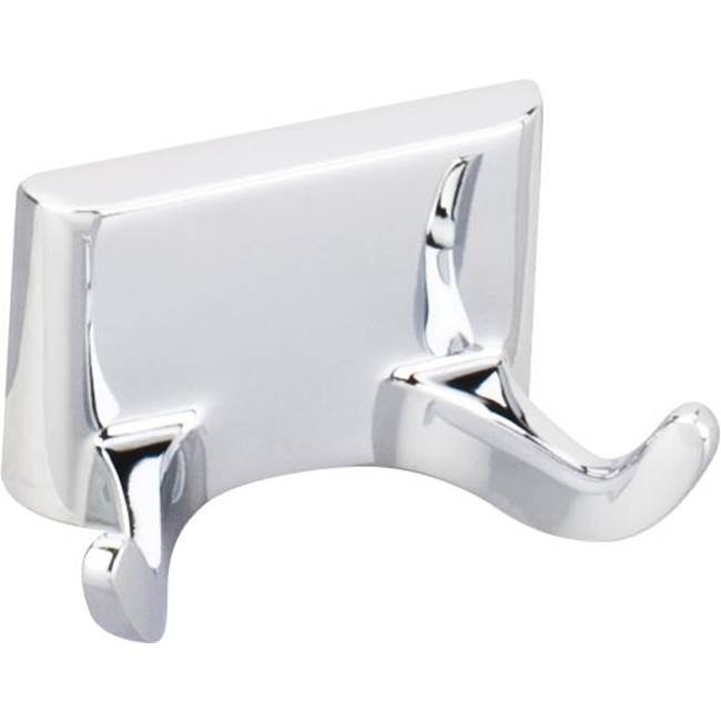 Hardware Resources Bridgeport Polished Chrome Double Robe Hook - Retail Packaged