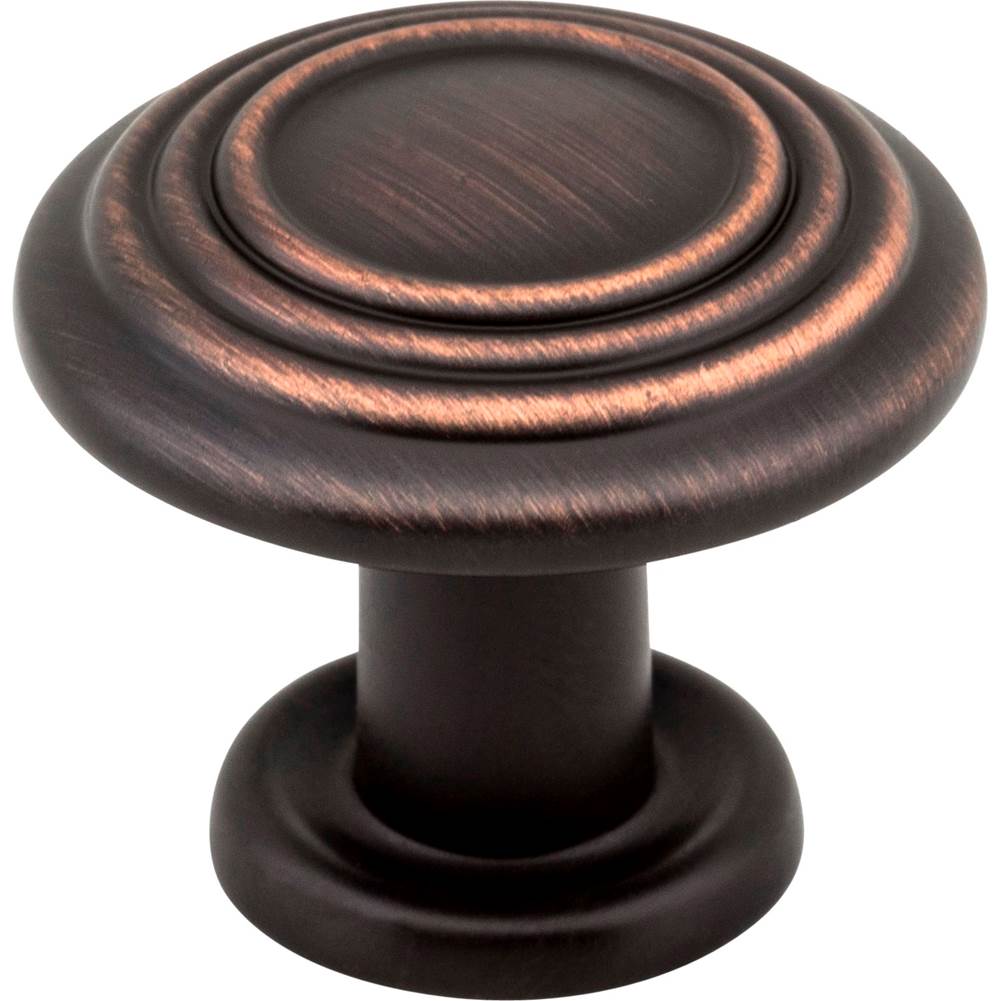 Hardware Resources 1-1/4'' Diameter Brushed Oil Rubbed Bronze Stacked Ring Vienna Cabinet Mushroom Knob
