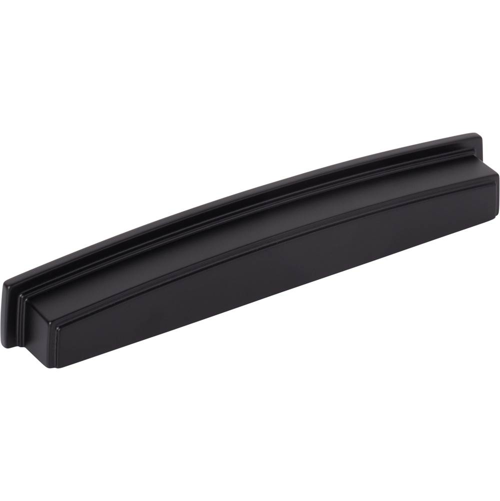 Jeffrey Alexander 192 mm Center Matte Black Square-to-Center Square Renzo Cabinet Cup Pull