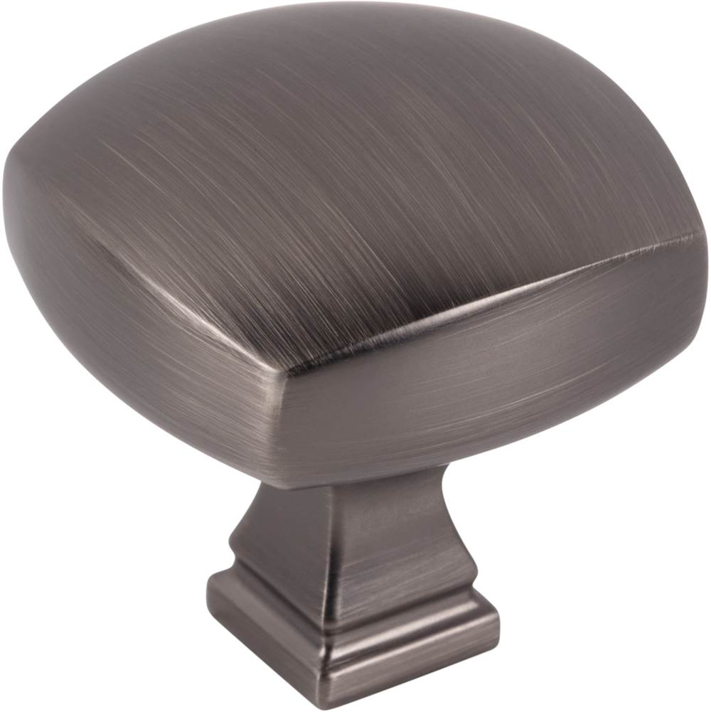 Jeffrey Alexander 1-3/8'' Overall Length Brushed Pewter Square Audrey Cabinet Knob