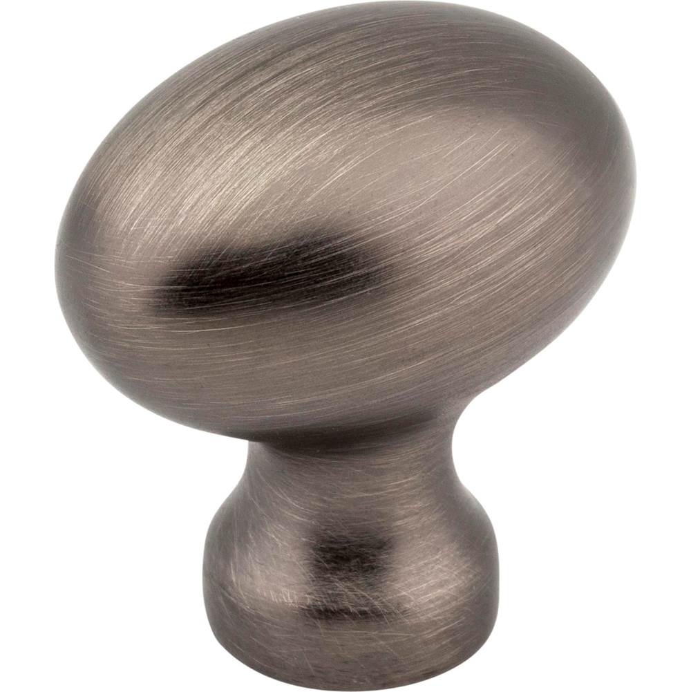 Jeffrey Alexander 1-3/16'' Overall Length Brushed Pewter Football Bordeaux Cabinet Knob