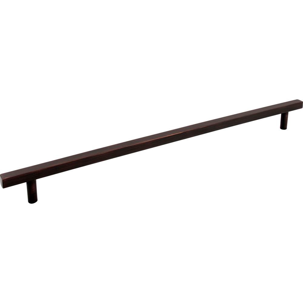 Jeffrey Alexander 18'' Center-to-Center Brushed Oil Rubbed Bronze Square Dominique Appliance Handle