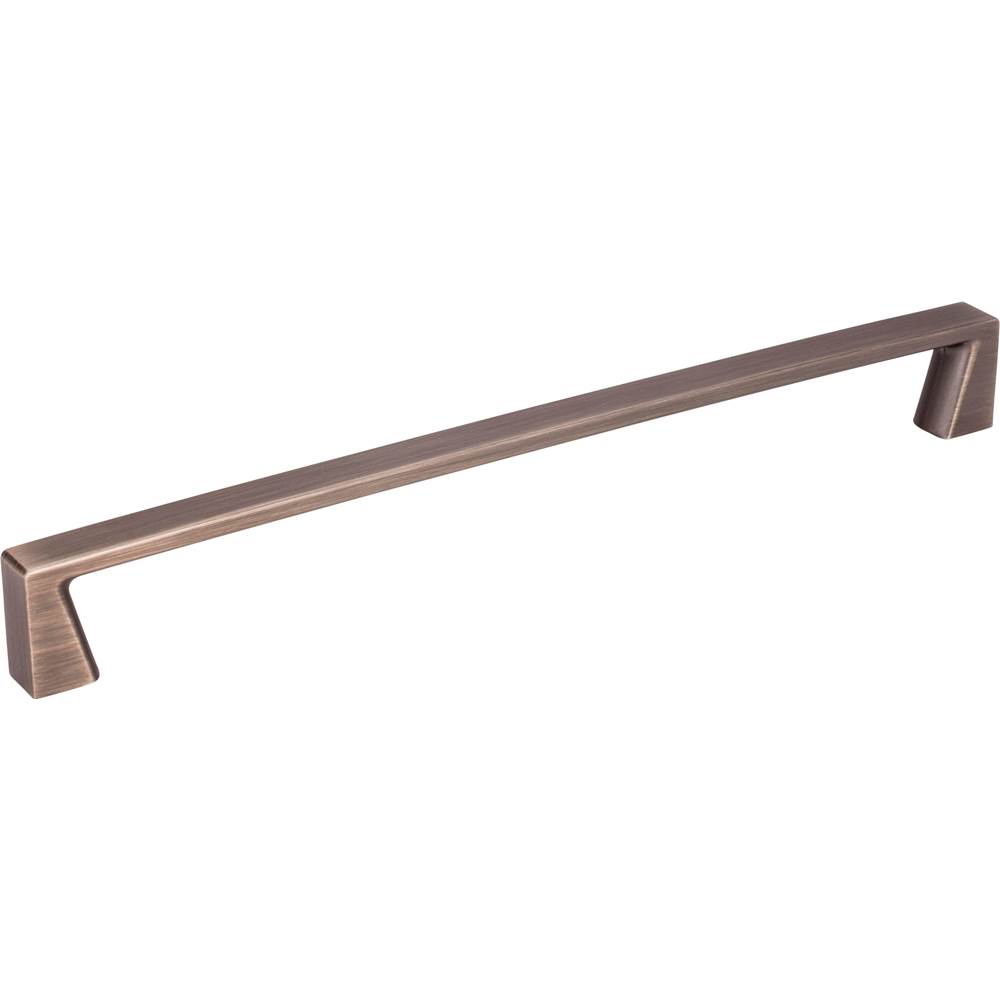 Jeffrey Alexander 224 mm Center-to-Center Brushed Pewter Square Boswell Cabinet Pull