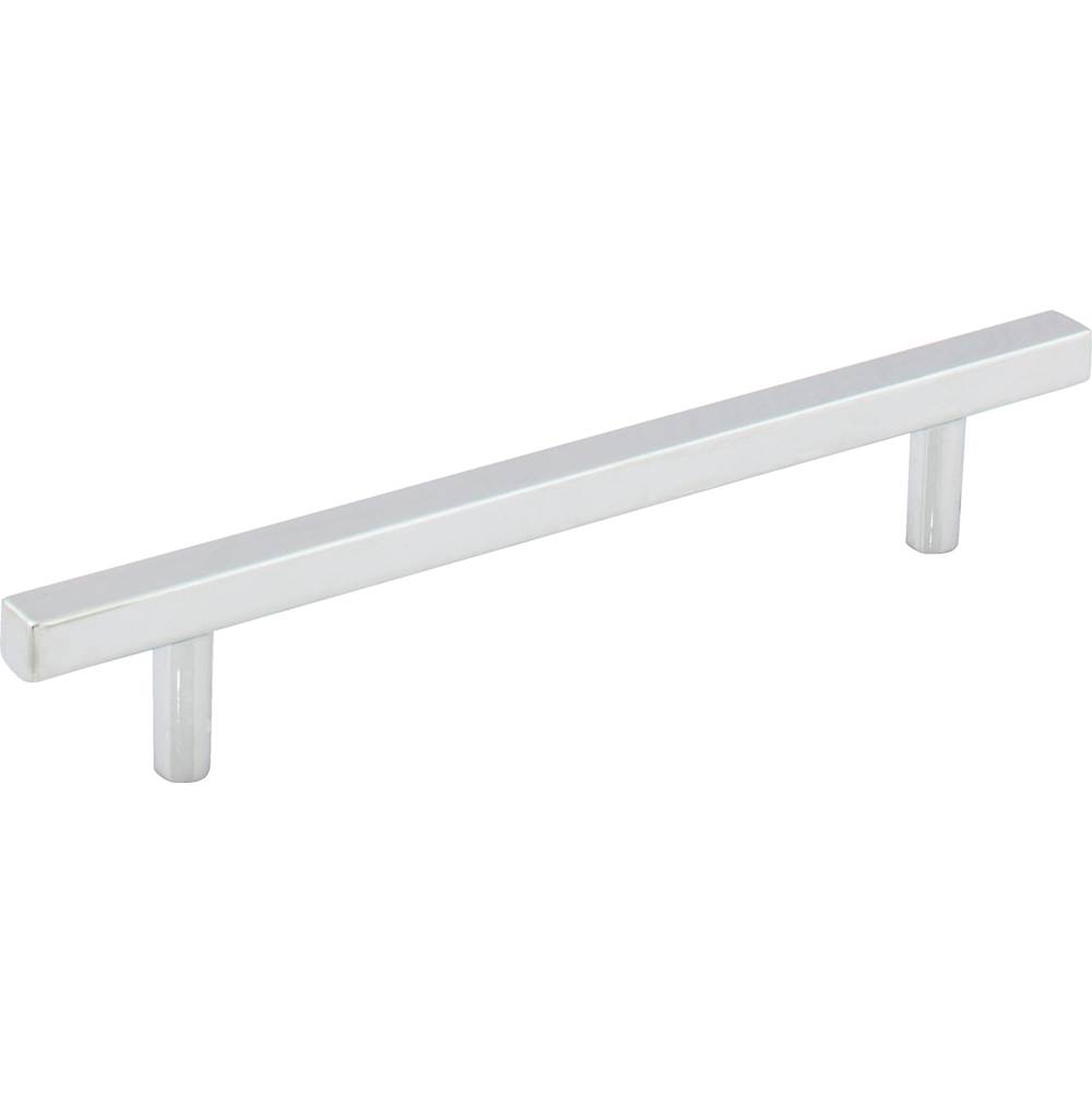 Jeffrey Alexander 128 mm Center-to-Center Polished Chrome Square Dominique Cabinet Bar Pull