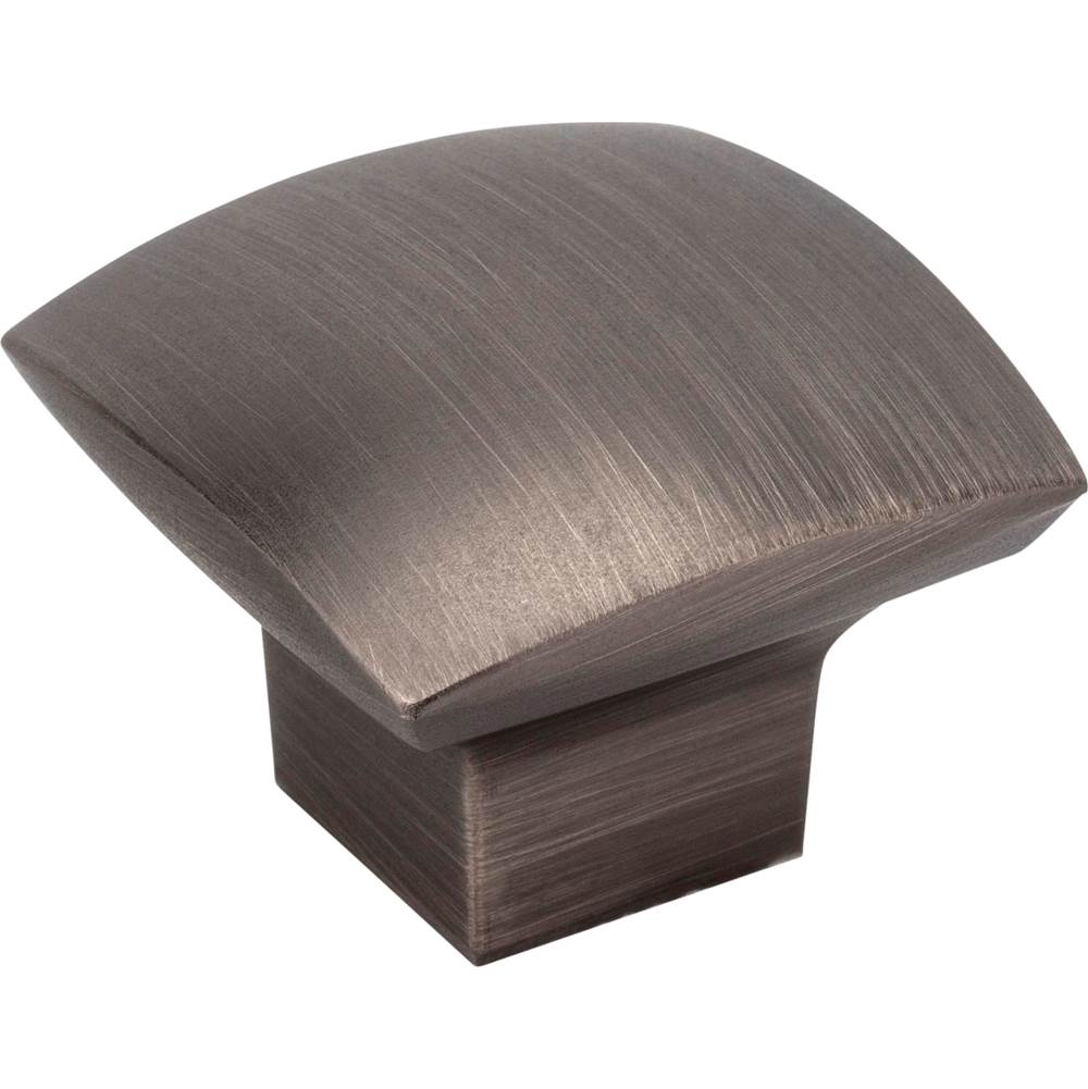 Jeffrey Alexander 1-3/16'' Overall Length Brushed Pewter Square Sonoma Cabinet Knob