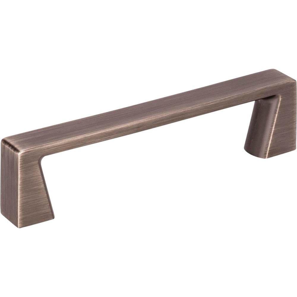 Jeffrey Alexander 96 mm Center-to-Center Brushed Pewter Square Boswell Cabinet Pull