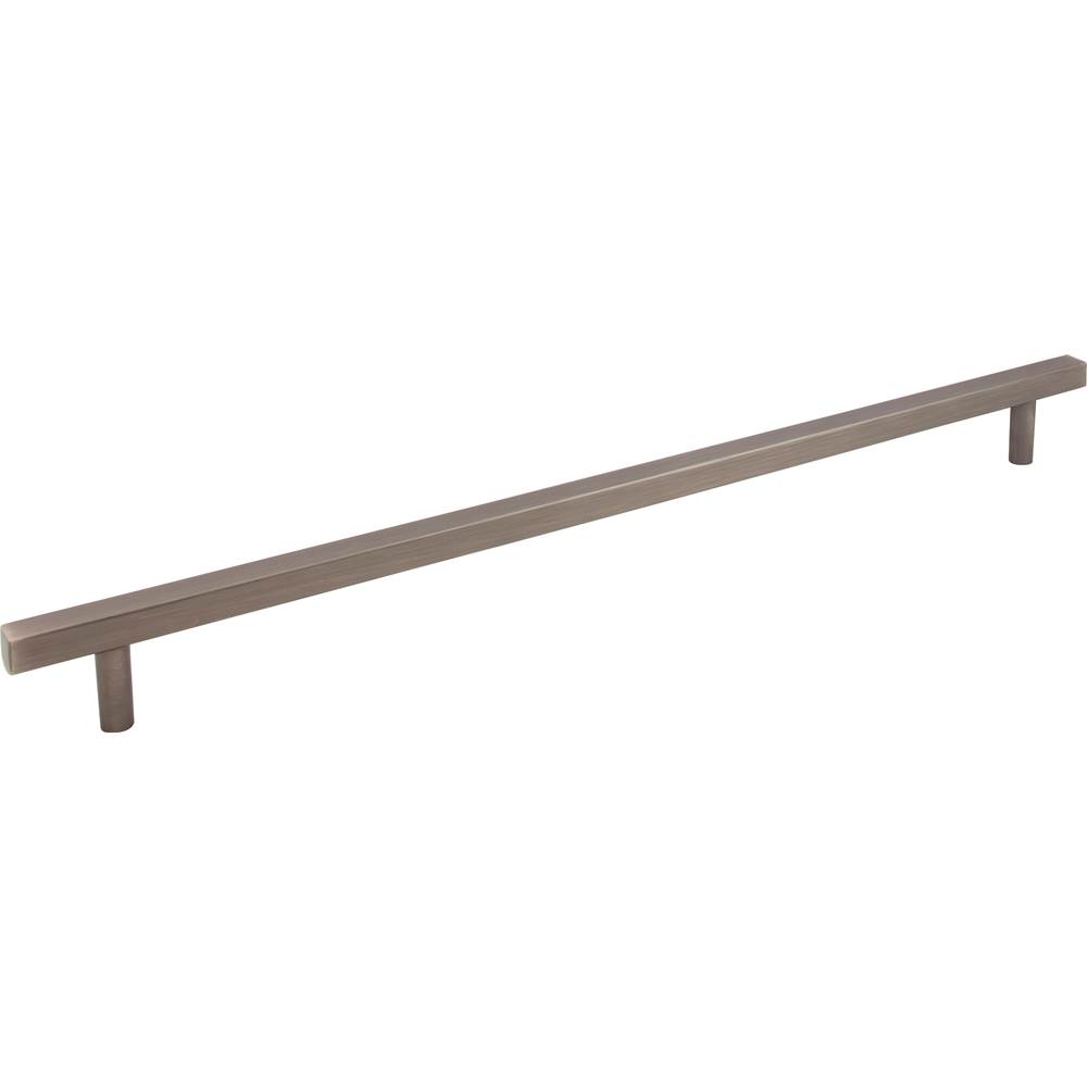 Jeffrey Alexander 18'' Center-to-Center Brushed Pewter Square Dominique Appliance Handle