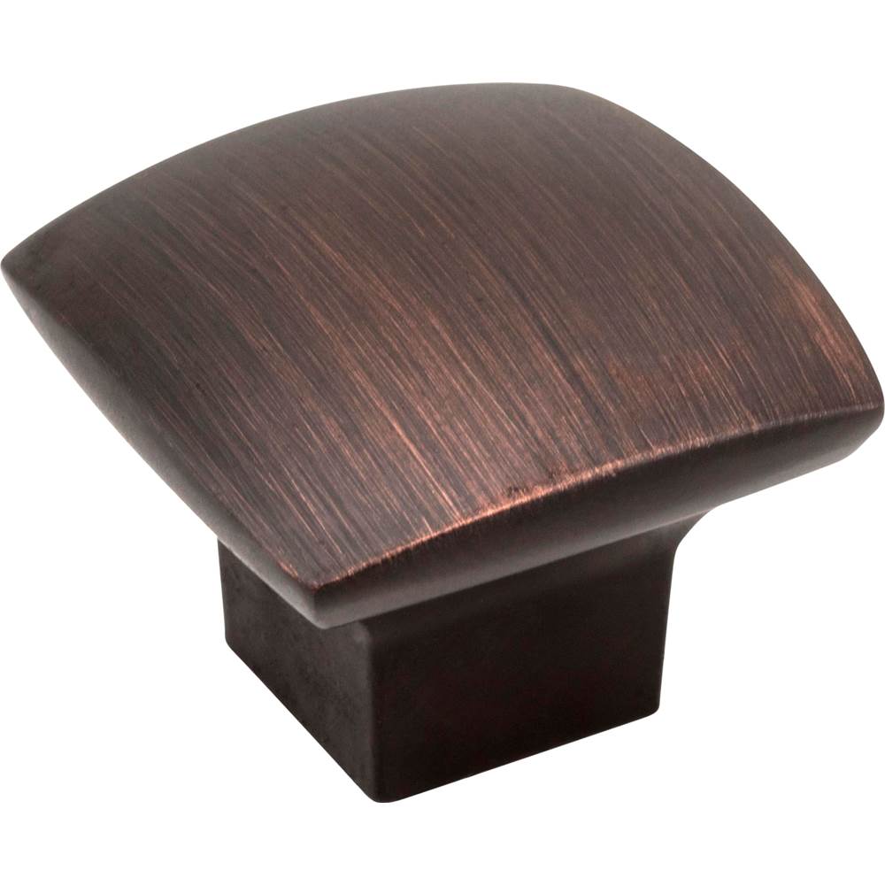 Jeffrey Alexander 1-3/16'' Overall Length Brushed Oil Rubbed Bronze Square Sonoma Cabinet Knob