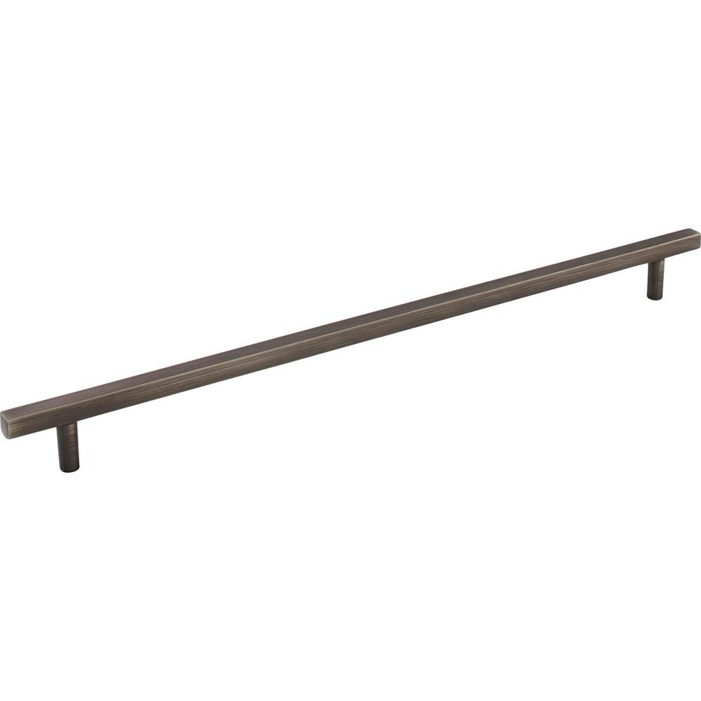 Jeffrey Alexander 305 mm Center-to-Center Brushed Pewter Square Dominique Cabinet Bar Pull