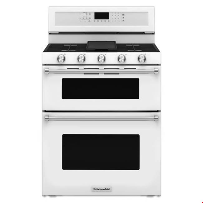 Kitchen Aid 30 in. Self-Cleaning Convection Freestanding Gas Double Oven Range