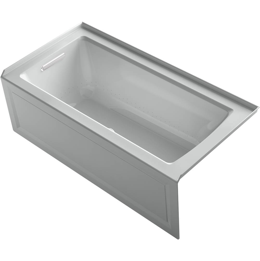 Kohler Archer® 60'' x 30'' integral flange Heated BubbleMassage™ air bath with Bask® heated surface and left-hand drain