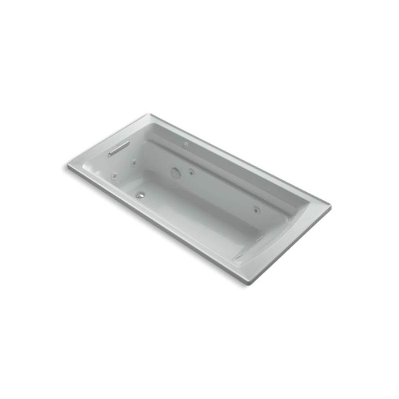 Kohler Archer® 72'' x 36'' drop-in whirlpool bath with end drain and heater