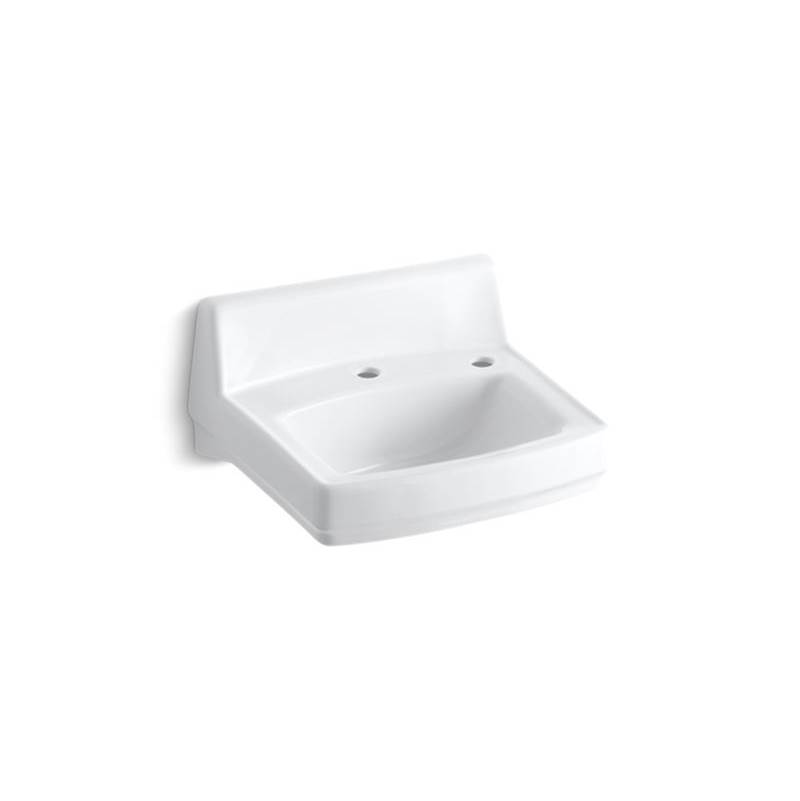 Kohler Greenwich™ 20-3/4'' x 18-1/4'' wall-mount/concealed arm carrier bathroom sink with single faucet hole and right-hand soap dispenser hole