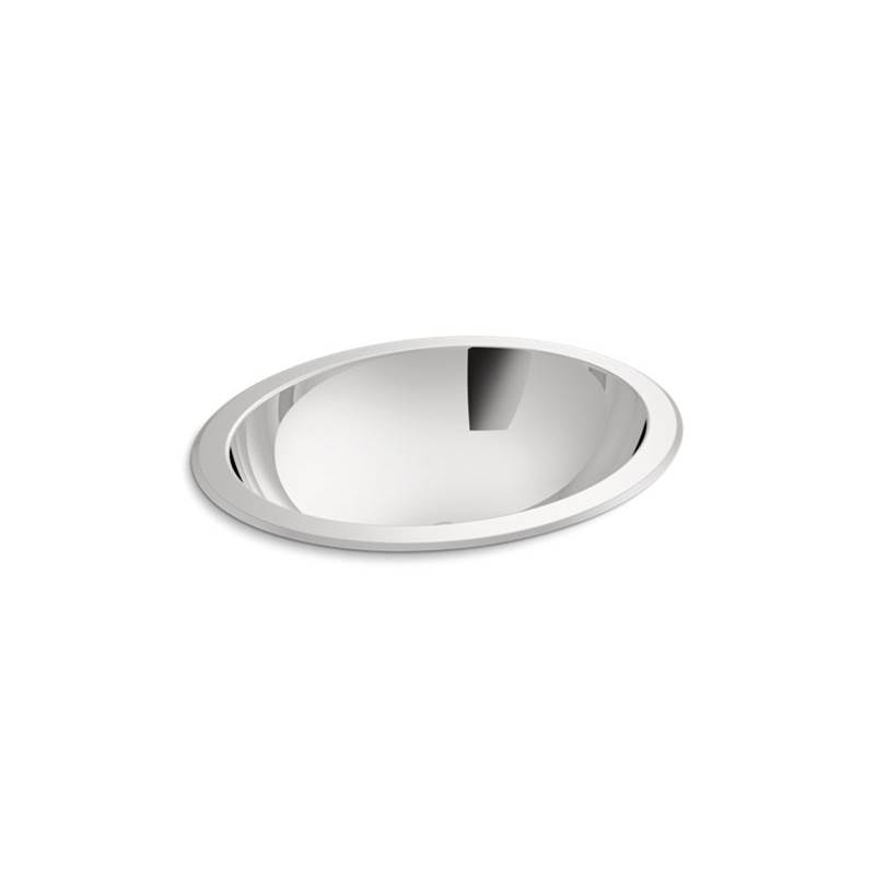 Kohler Bachata® Drop-in/undermount bathroom sink with mirror finish and overflow