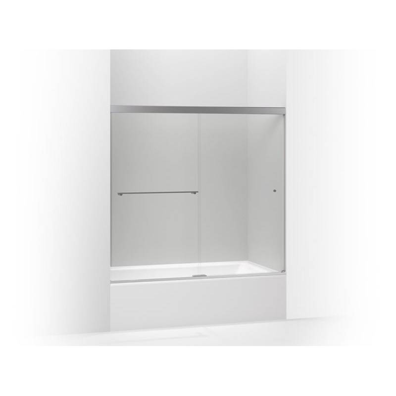 Kohler Revel® Sliding bath door, 62'' H x 56-5/8 - 59-5/8'' W, with 5/16'' thick Crystal Clear glass