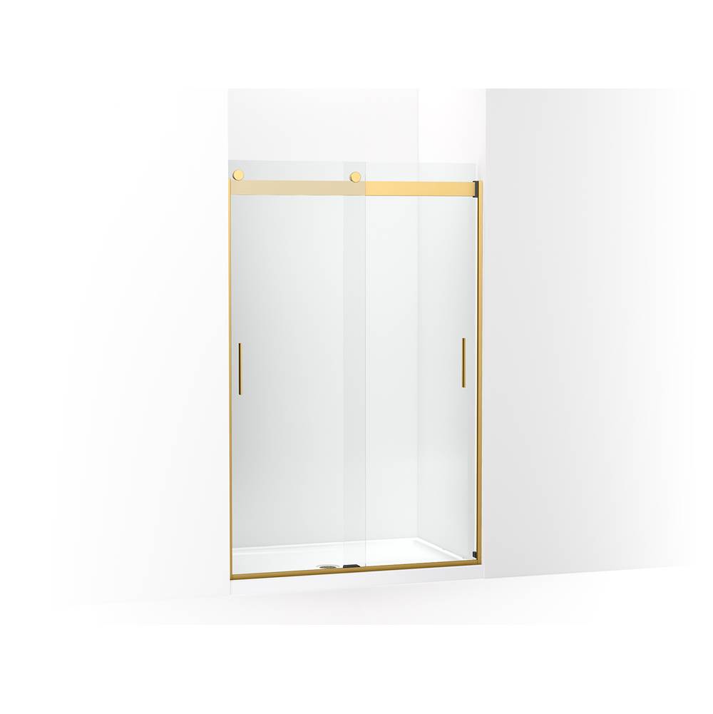 Kohler Levity Sliding shower door, 74-in H x 43-5/8 - 47-5/8-in W, with 1/4-in thick Crystal Clear glass