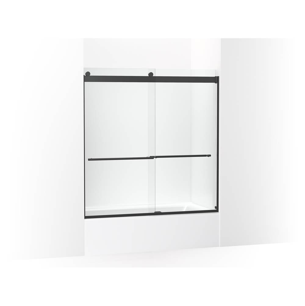 Kohler Levity Plus less Sliding Bath Door, 61-9/16 in. H X 56-5/8 - 59-5/8 in. W, With 5/16 in.-Thick Crystal Clear Glass