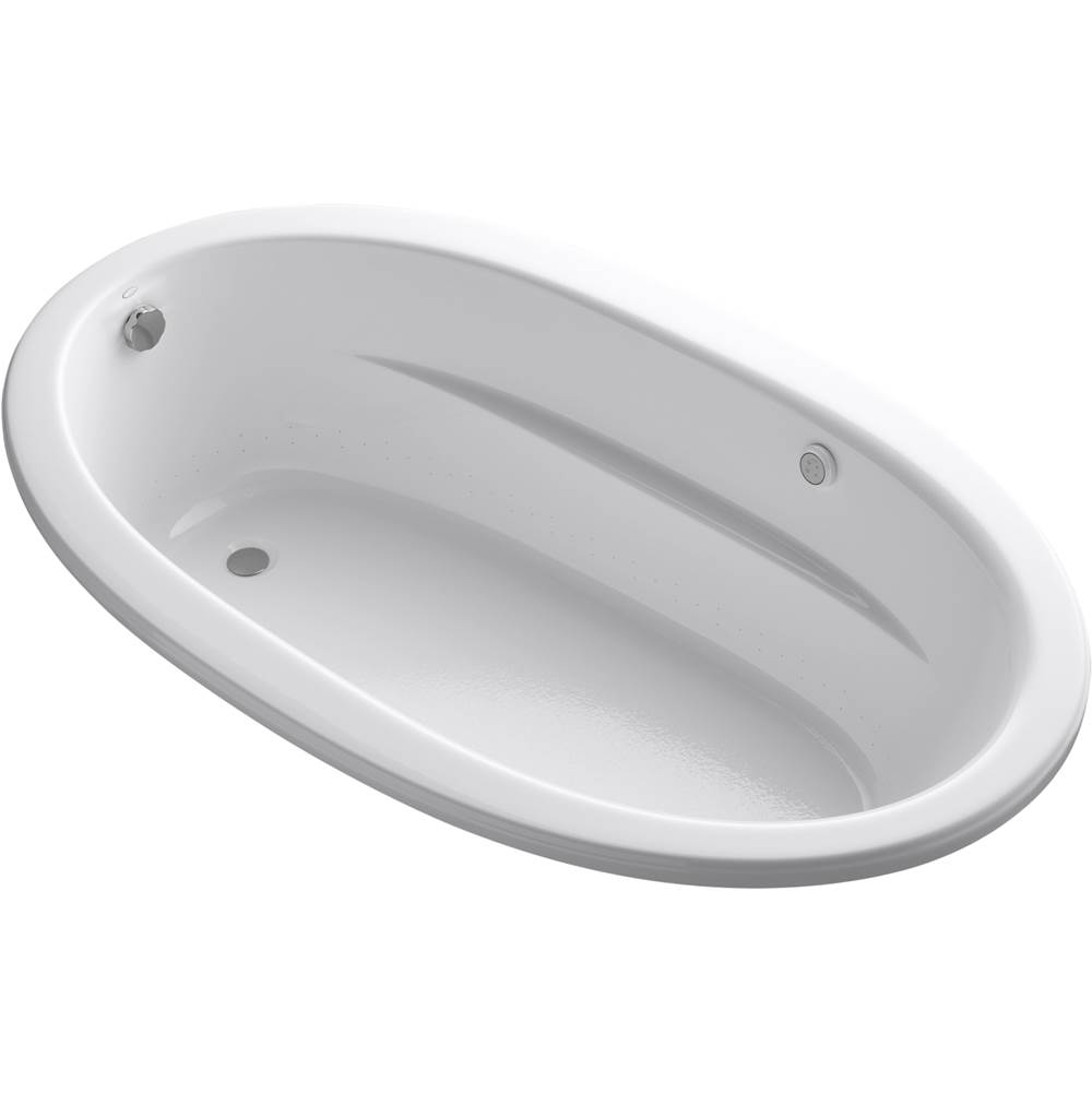 Kohler Sunward® 72'' x 42'' Heated BubbleMassage™ air bath with Bask®, end drain