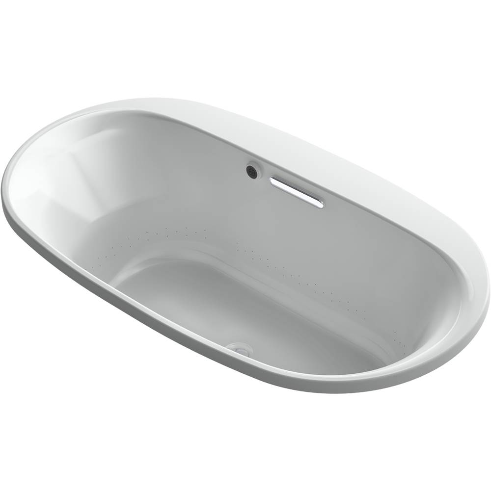 Kohler Underscore® Oval 66'' x 36'' Heated BubbleMassage™ air bath with center drain