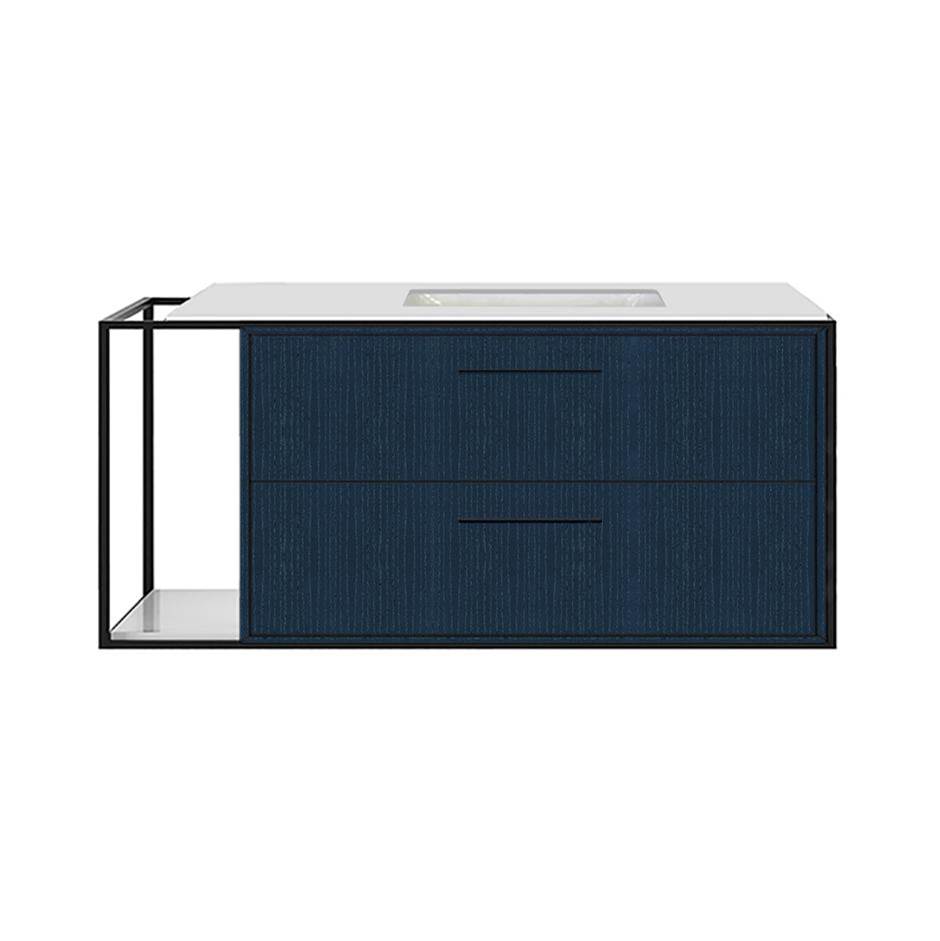 Lacava Metal frame  for wall-mount under-counter vanity LIN-UN-48R. Sold together with the cabinet and countertop.  W: 48'', D: 21'', H: 20''.
