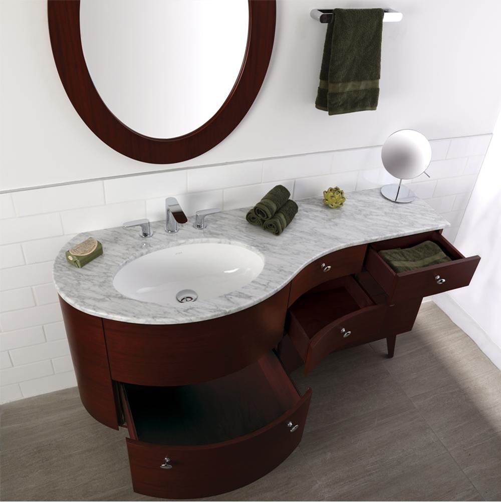 Lacava Countertop for vanity FLO-F-60R, with a cut-out for Bathroom Sink 33LA, 60 1/2''W, 21 3/4''D, 1 1/4''H.