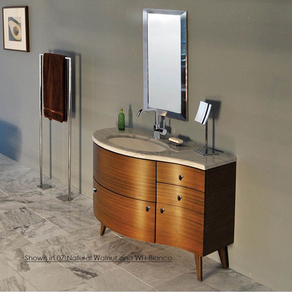 Lacava Free-standing wood base with three drawers and one door, washbasin on the left, 48''W, 21 1/2''D, 31 1/2''H