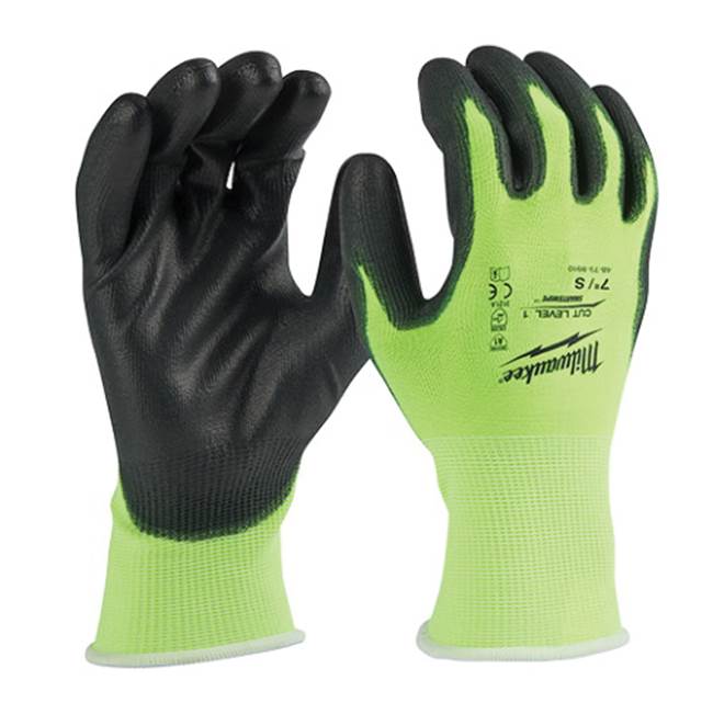Milwaukee Tool High Visibility Cut Level 1 Polyurethane Dipped Gloves