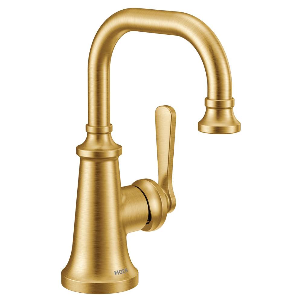 Moen Colinet One-Handle Single Hole Traditional Bathroom Sink Faucet in Brushed Gold