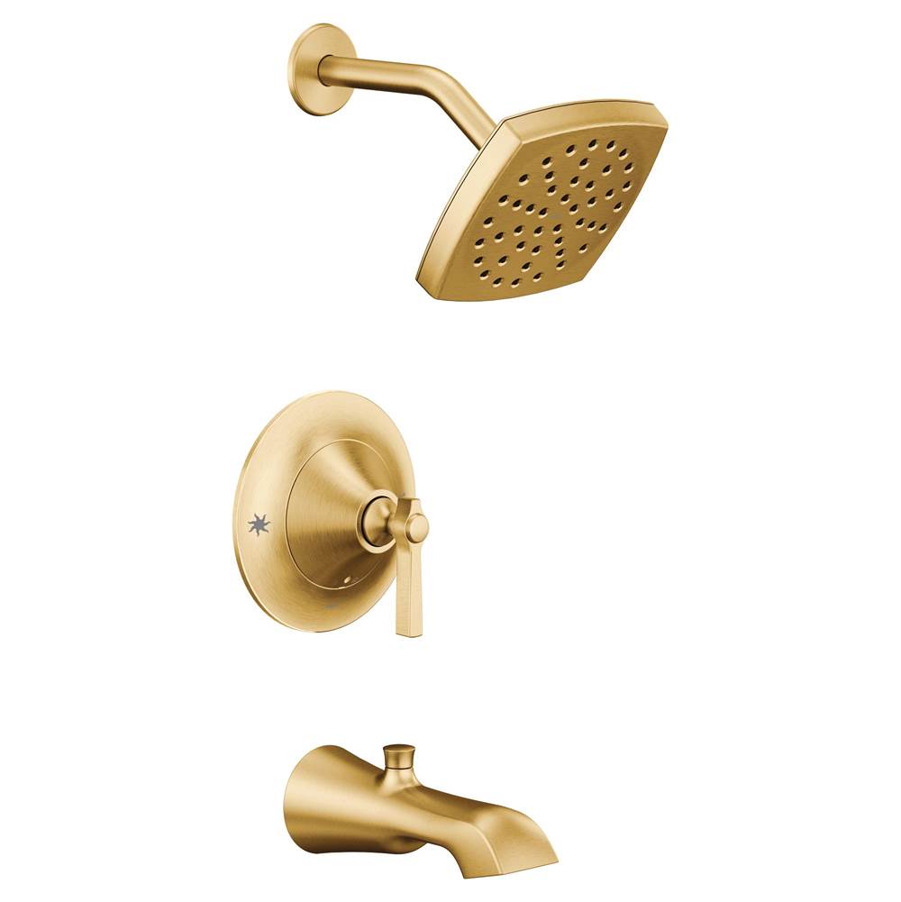 Moen Flara Posi-Temp Eco-Performance 1-Handle Tub and Shower Faucet Trim Kit in Brushed Gold (Valve Sold Separately)