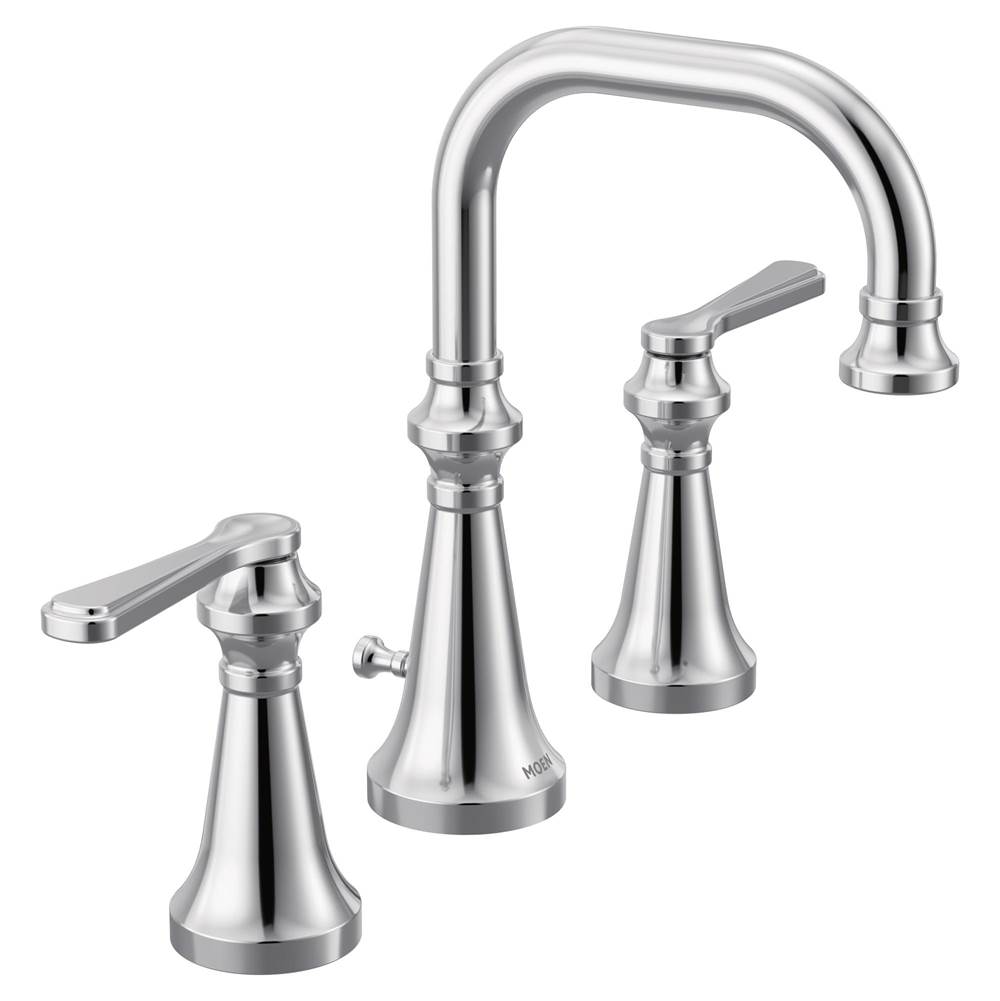 Moen Colinet Traditional Two-Handle Widespread High-Arc Bathroom Faucet with Lever Handles, Valve Required, in Chrome