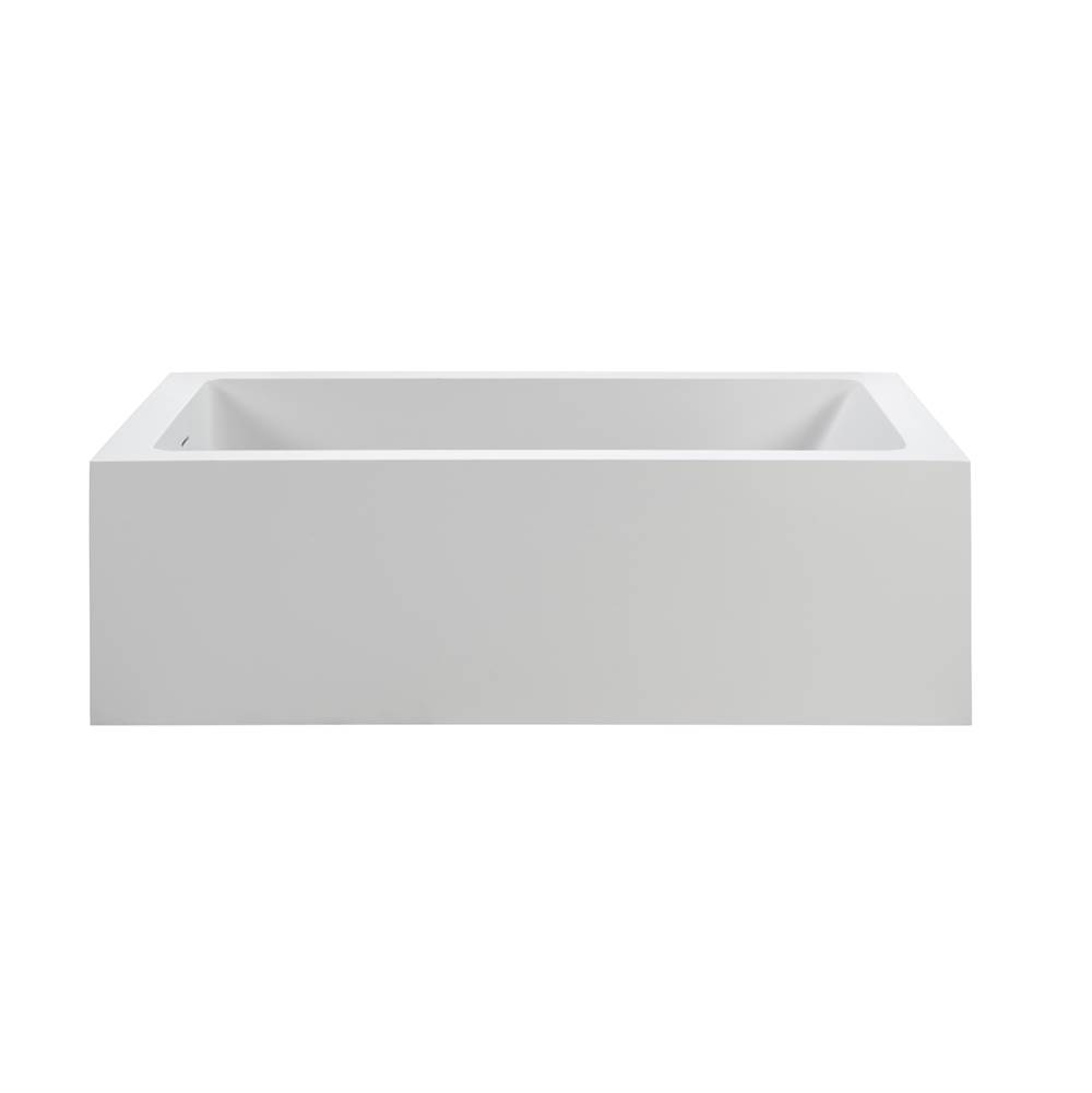 MTI Baths Maddux Sculpturestone Freestanding Air Bath - Matte White (60 X32)