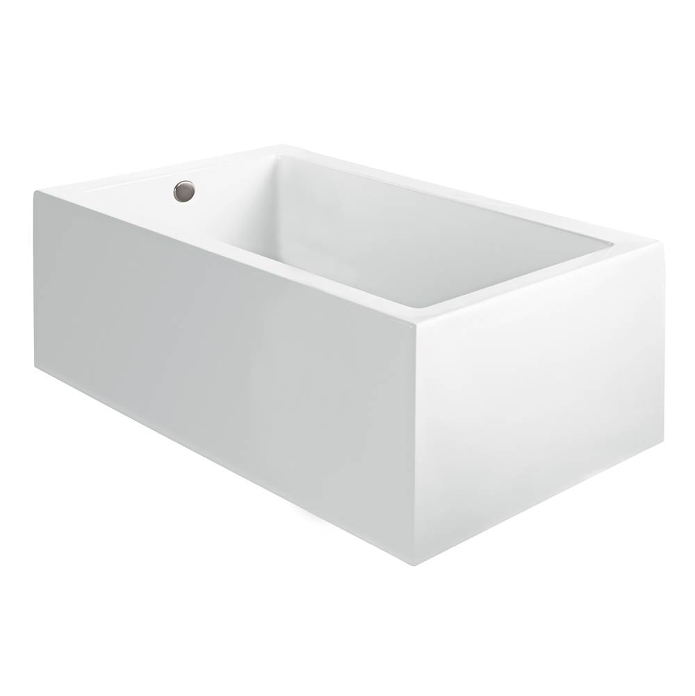 MTI Baths Andrea 21A Acrylic Cxl Sculpted 1 Side Air Bath Elite - White (54X42.125)