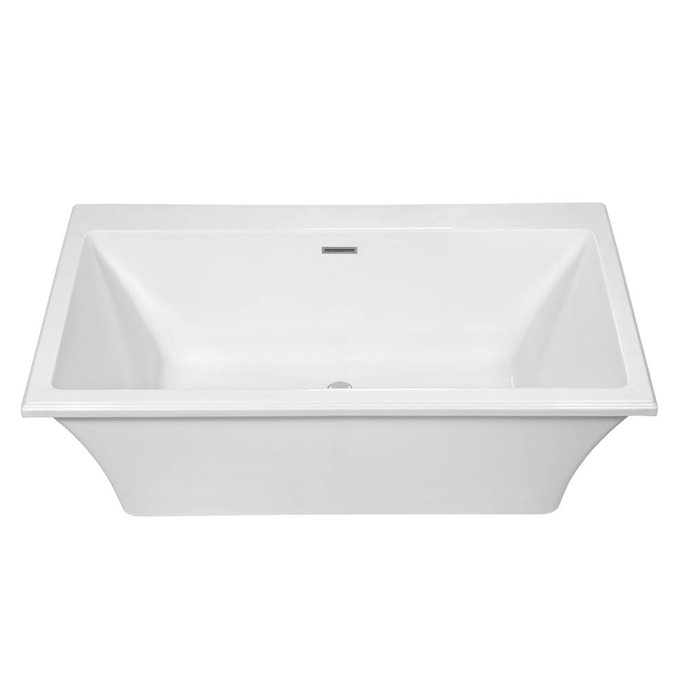 MTI Baths Madelyn 5 Acrylic Cxl Freestanding Faucet Deck Soaker - White (65.75X36)