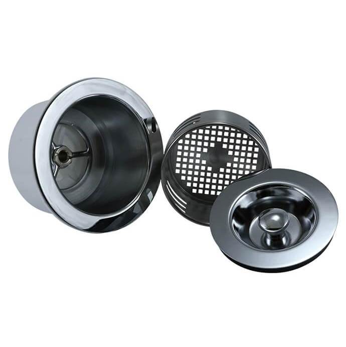 Mountain Plumbing 3-in-1 - 3-1/2'' Kitchen Sink Strainer with Stopper Lid and Lift-Out Basket