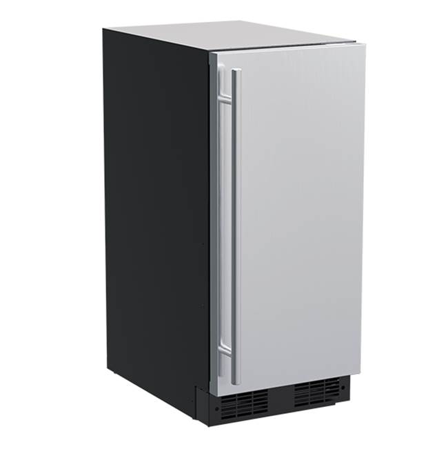 Marvel 15'' Marvel Refrigerator, Stainless Steel, Solid Door, Reversible Door