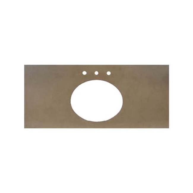 Native Trails 36'' Native Stone Vanity Top in Pearl- Oval with 8'' Widespread Cutout