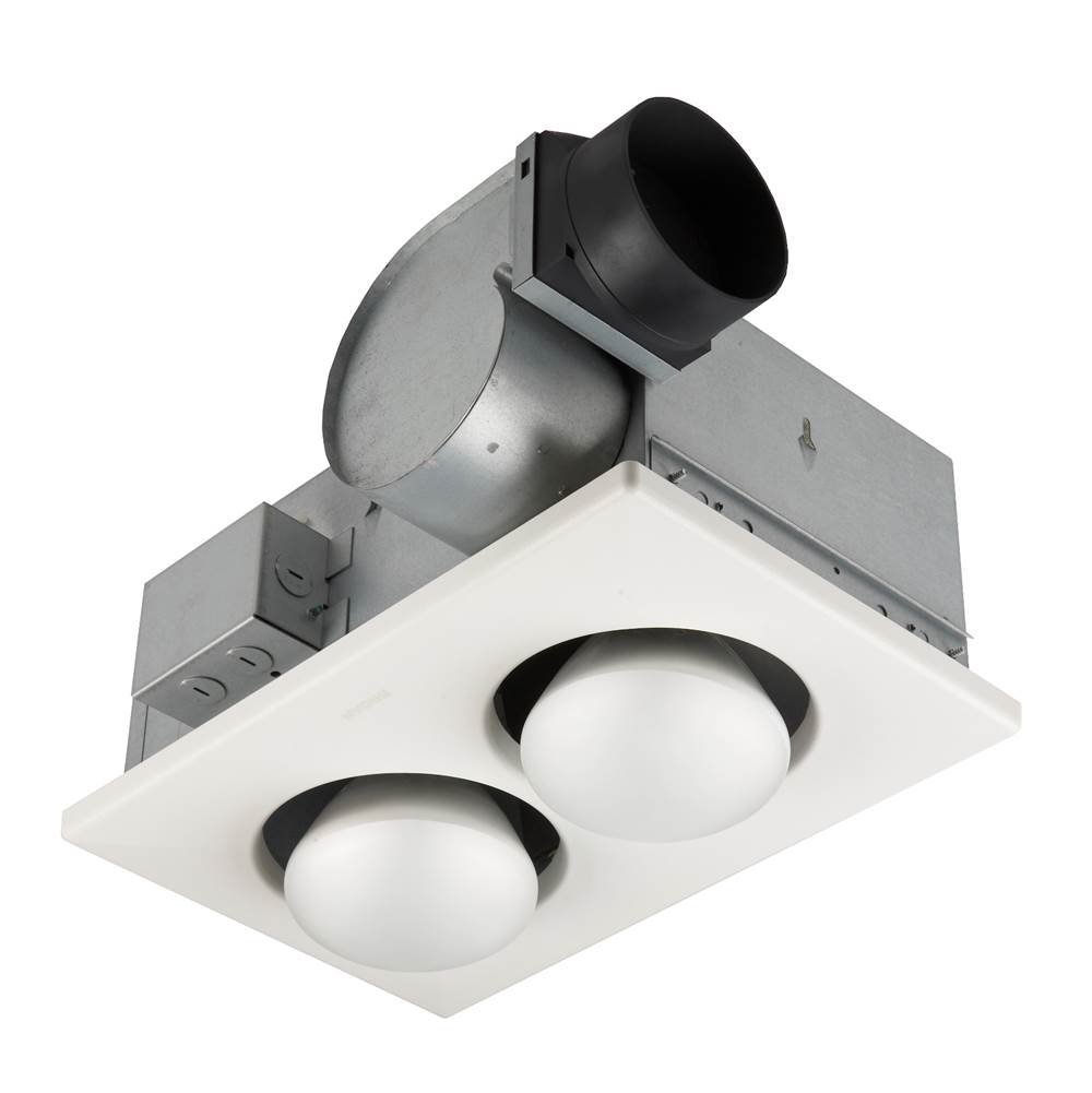 Broan Nutone Ceiling Bathroom Exhaust Fan / Infrared Heater, 70 CFM, (2) 250 Watt Bulbs, 4.0 Sones