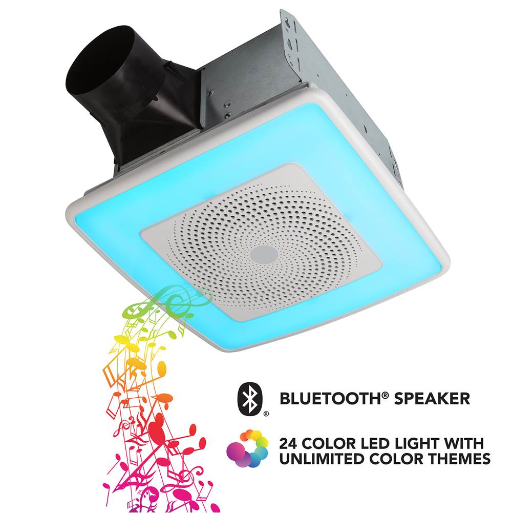 Broan Nutone NuTone® 110 CFM, 1.5 Sones ChromaComfort™ w/ Sensonic™ Bluetooth® Speaker