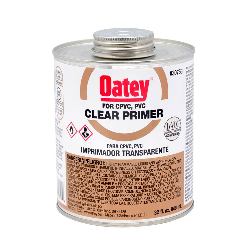 Oatey 32 Oz Clear Primer - Nsf Listed